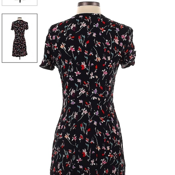 Madewell Black Floral Dress - Picture 3 of 12